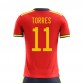 Spania 2023/2024 Fernando Torres 11 Hjemme Landslagsdrakt Kortermet